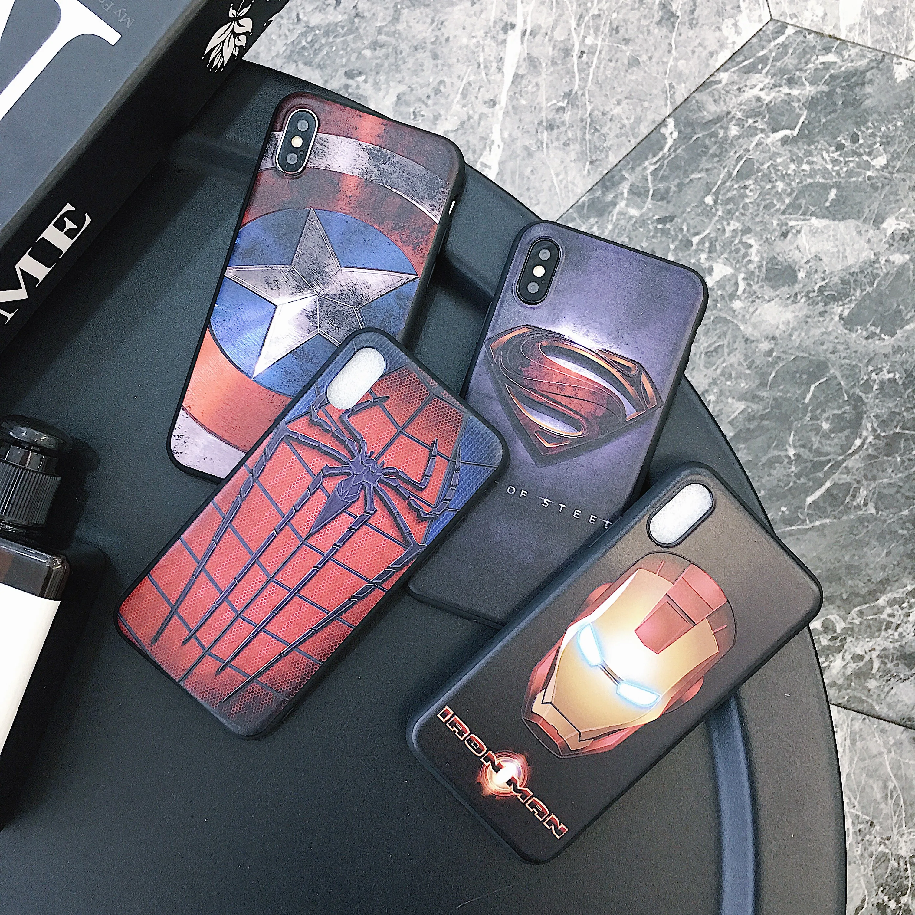 Роскошный Marvel Мститель супергерой мультфильм телефон пара чехол мягкий TPU для
