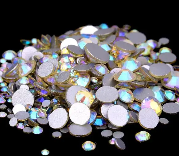

Jonquil AB ss3,ss4,ss5,ss6,ss8,ss10,ss16,ss20,ss30 Flat Back Crystal Non Hotfix Nail Art Glue On Rhinestones decorations