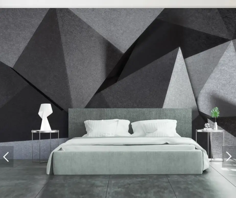 

Abstract Geometric Mural Black Background Wallpaper Wall Paper Canvas Wall Art Painting Papel Pintado 3d Contact Paper Custom