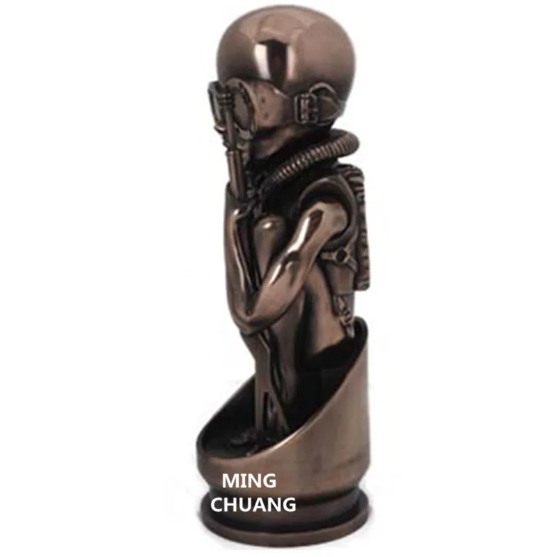 8 66 &quotСтатуя инопланетянина против хищника грудь H.R.Giger AVP2 ручная полимерная