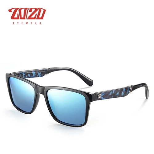 C05 Blue 20/20 Бренд-Дизайн Поляризованные Солнцезащитные Очки Мужчины Женщины Вождения Мужской Квадратные Солнцезащитные Очки Рыбалка Стиль Очки cuculos Gafas PL377 - Цвет линз: C05 Blue