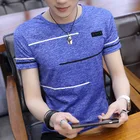 Мужская футболка с коротким рукавом и круглым вырезом, 4 цвета