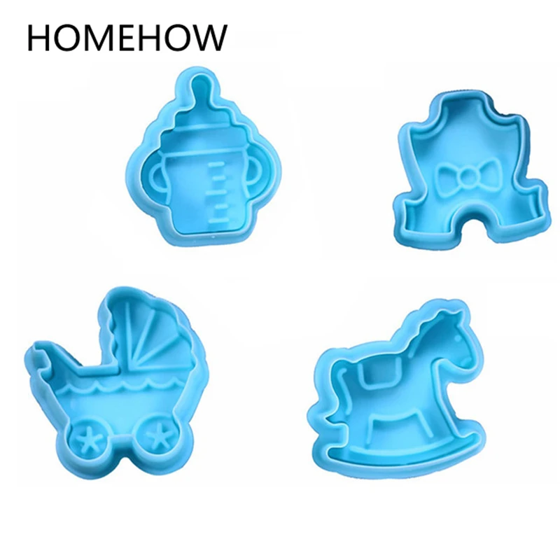 Пластиковый Плунжер для печенья 4 шт./лот детская подставка кормления бутылочки