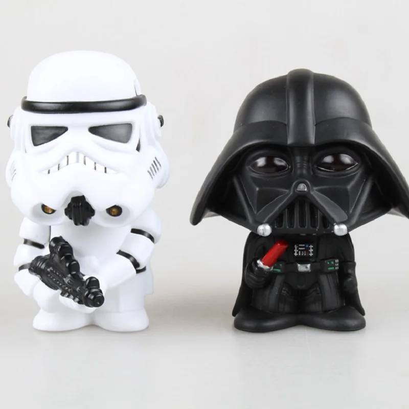 2 шт./лот Звездные войны Штурмовики Дарта Вейдера Bobblehead фигурка аниме из ПВХ