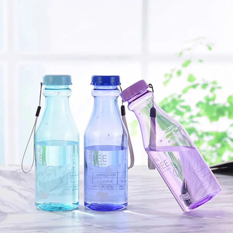 Portable 550ml Plastic Sports Water Bottle Container Leak-proof Bottles For Outdoor Riding Traveling Climbing Camping E2 | Дом и сад