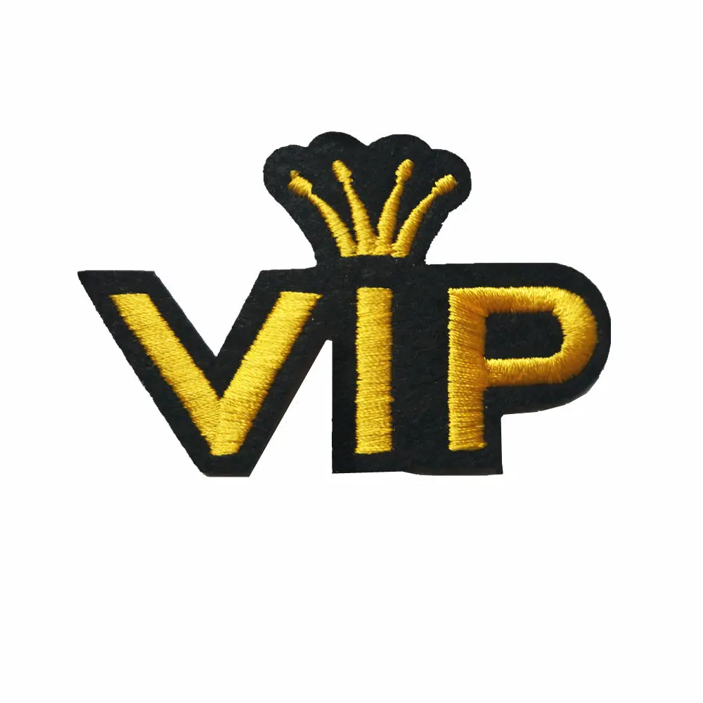 4 см VIP Золотые желтые вышитые нашивки в виде короны приклеиваемые термоклейкие