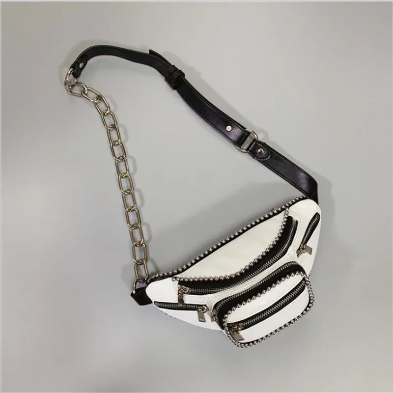 Женские сумки через плечо из натуральной воловьей кожи с заклепками и