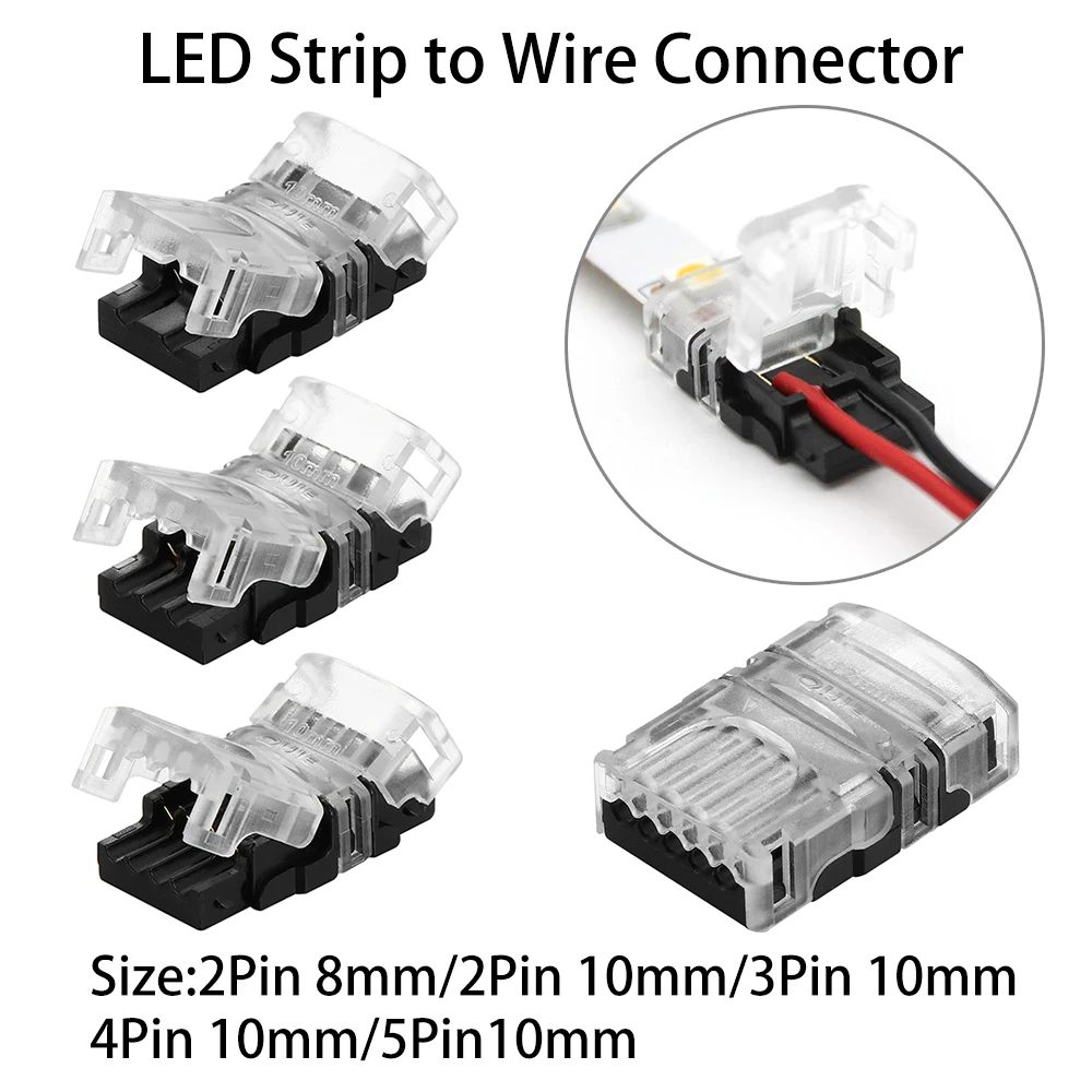 1 шт. 2pin 4pin 5pin 10 мм Светодиодная лента соединитель для одного RGB RGBW цвета 3528 5050