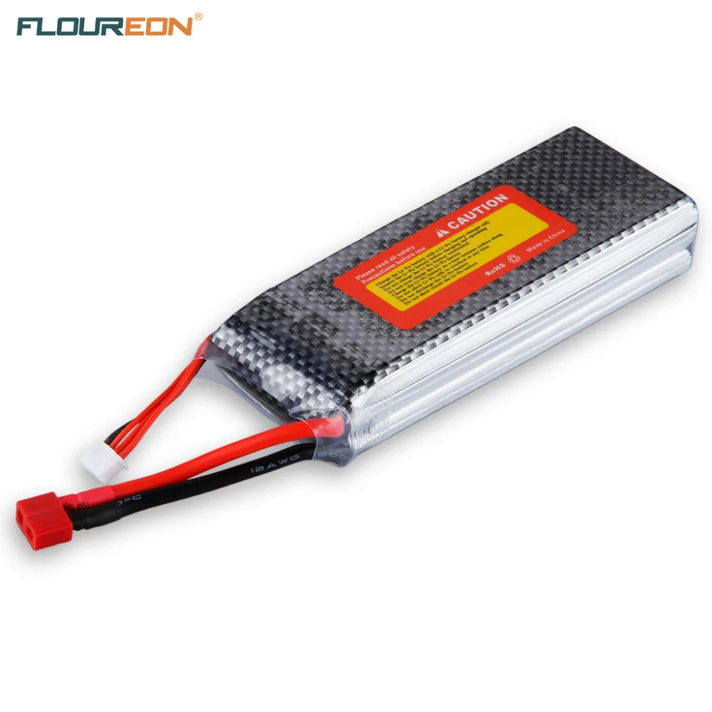 FLOUREON 11 1 В 5500 мАч 35C 3S Lipo батареи Deans T Plug для RC вертолет самолет автомобиль Грузовик