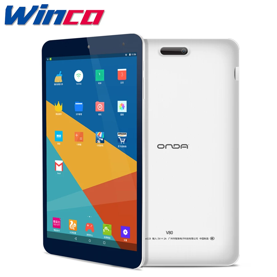 Оригинальный планшет Original Onda V80 Android 7.0 8 дюймов IPS 1920*1200 Allwinner A64 Quad Core WiFi Bluetooth Camera 2GB RAM 16GB ROM
