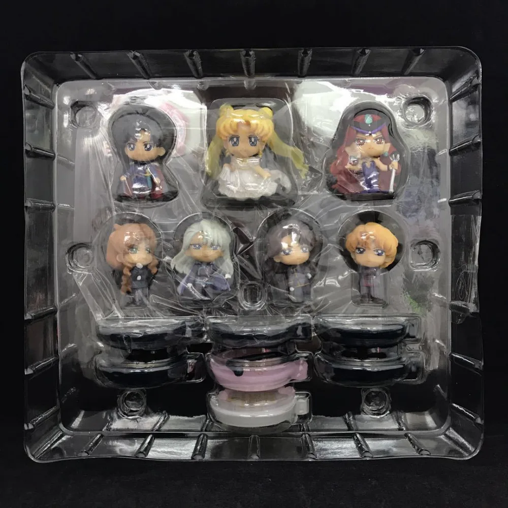 Аниме 5 см Sailor Moon Dark Kingdom Queen Beryl Princess Serenity Chiba Mamoru Jadeite Kunzite ПВХ Фигурки игрушки
