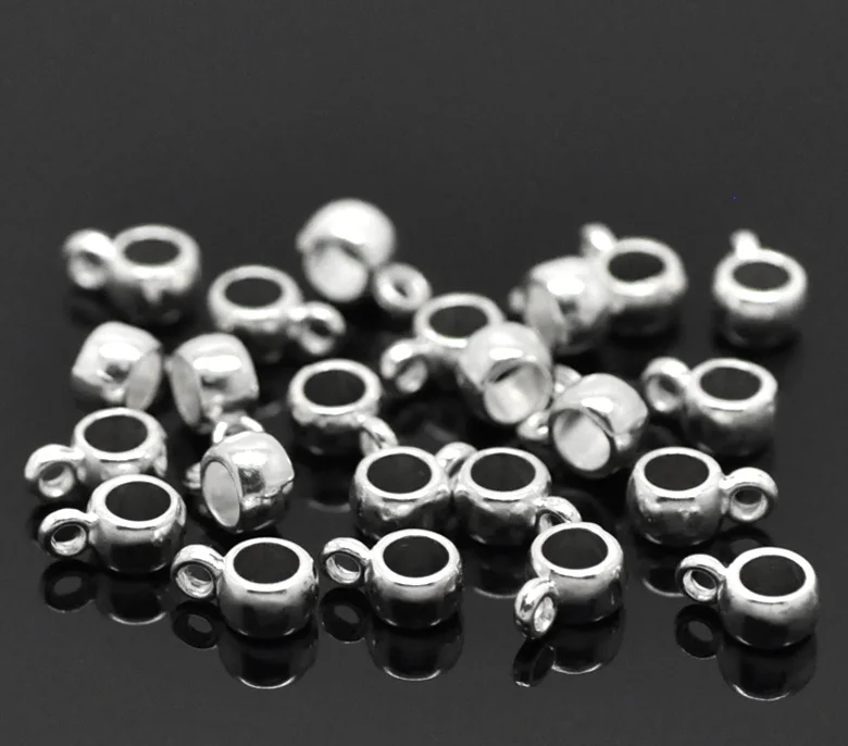 DoreenBeads 25 шт. бусины серебряного цвета 9 мм x 4 (3/8 дюйма 1/8 дюйма) горячая новинка |