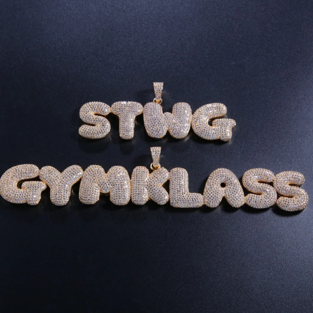 Ожерелье из искусственного циркония с буквами и именем фианитом 4 мм|Цепочки| |