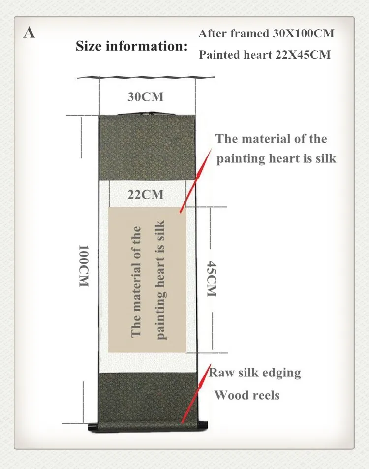Китайский Шелковый акварельный водопад горы счастливый красное дерево Пейзаж