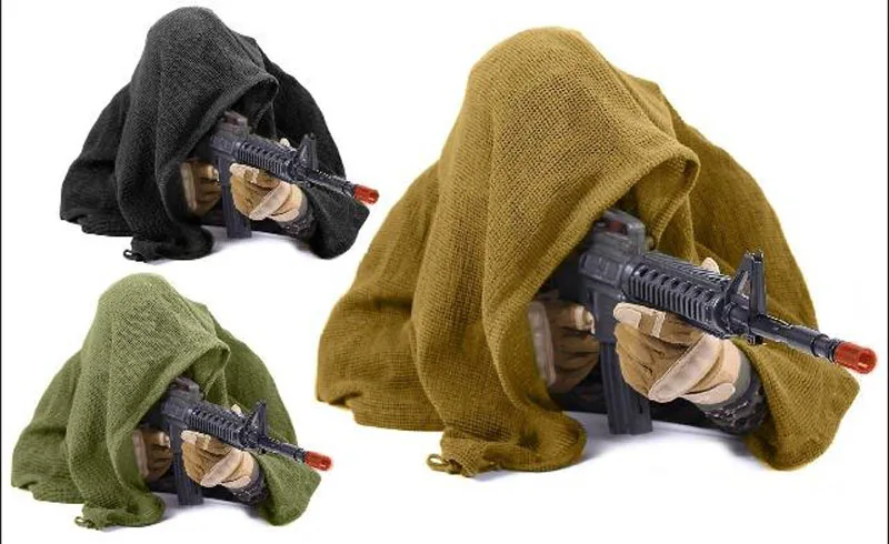 

190*90 см хлопок военный камуфляж тактический сетчатый шарф снайперская маска вуаль Кемпинг Охота Многоцелевой походный шарф