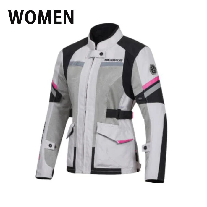 JK60W pink jacket SCOYCO мотоциклетная куртка летняя сетчатая дышащая гоночная одежда Светоотражающая мотоциклетная куртка для езды Jaqueta Motoqueiro - Цвет: JK60W pink jacket