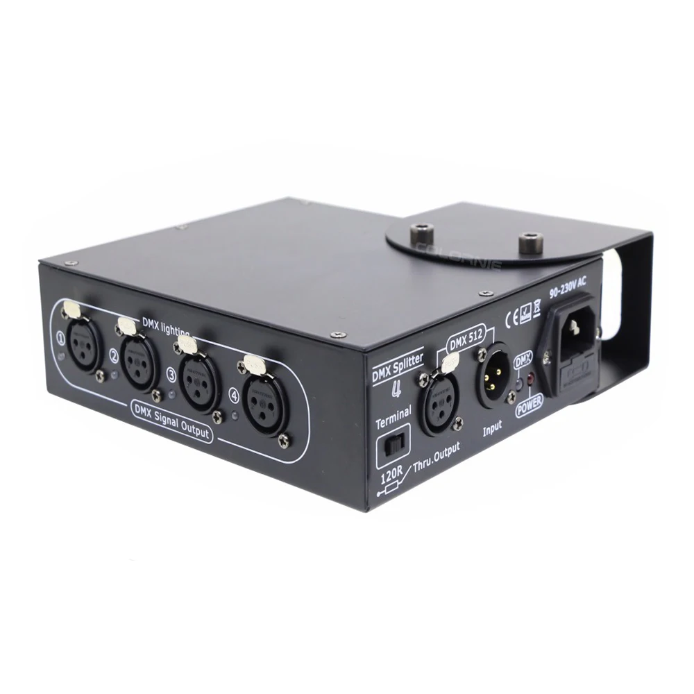 Новый Оптический изолированный сплиттер DMX 4 ходовой Dmx сценический контроллер
