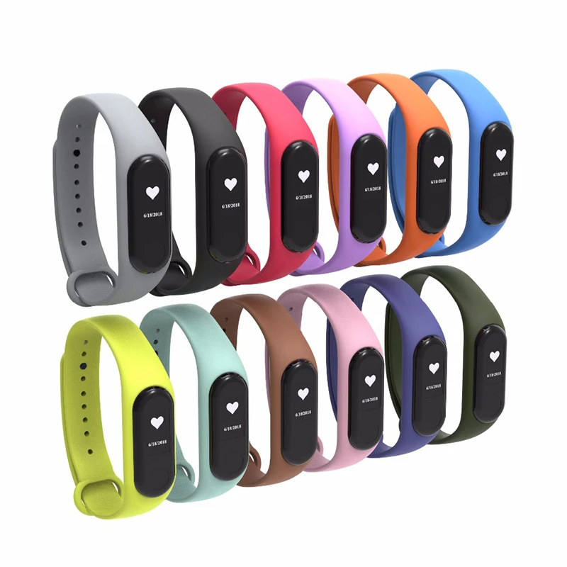 Ремешок на запястье для Xiaomi miband 3 ремешок Mi Band сменный Двойной Цветной
