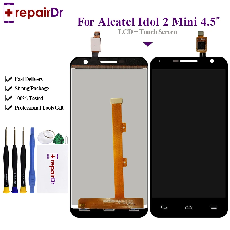Протестировано для Alcatel Idol 2 Mini OT6016 6016A 6016X 6016 ЖК-дисплей кодирующий