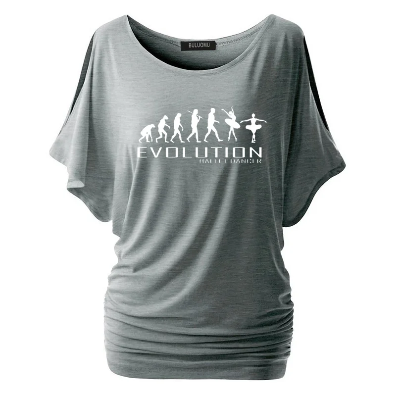 Новая модная женская футболка модная одежда Evolution Of Ballet Dancer Tee Женские топы с коротким рукавом