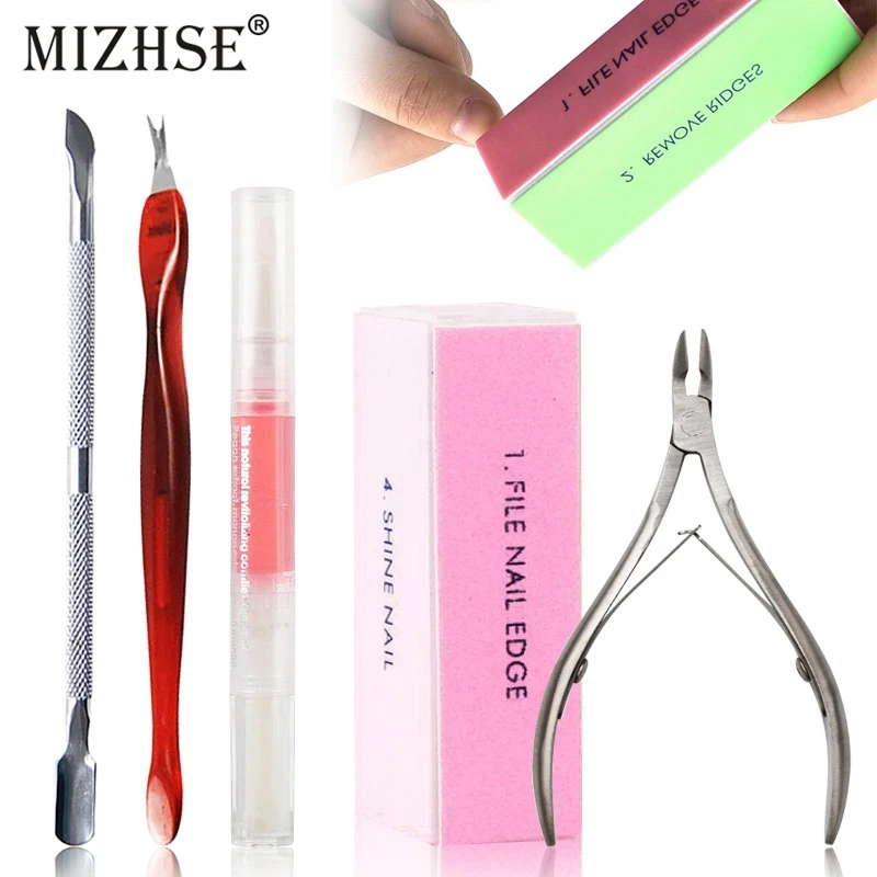 

Набор инструментов для маникюра MIZHSE 5 шт., кусачки для кутикулы, толкатель, бритва, машинка для стрижки, блок для ногтей, ручка для питательно...