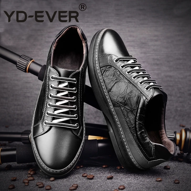 YD-EVER 100% genuine leather men casual shoes fashion oxfords breathable Driving handmade business moccasin Loafers 76 | Обувь