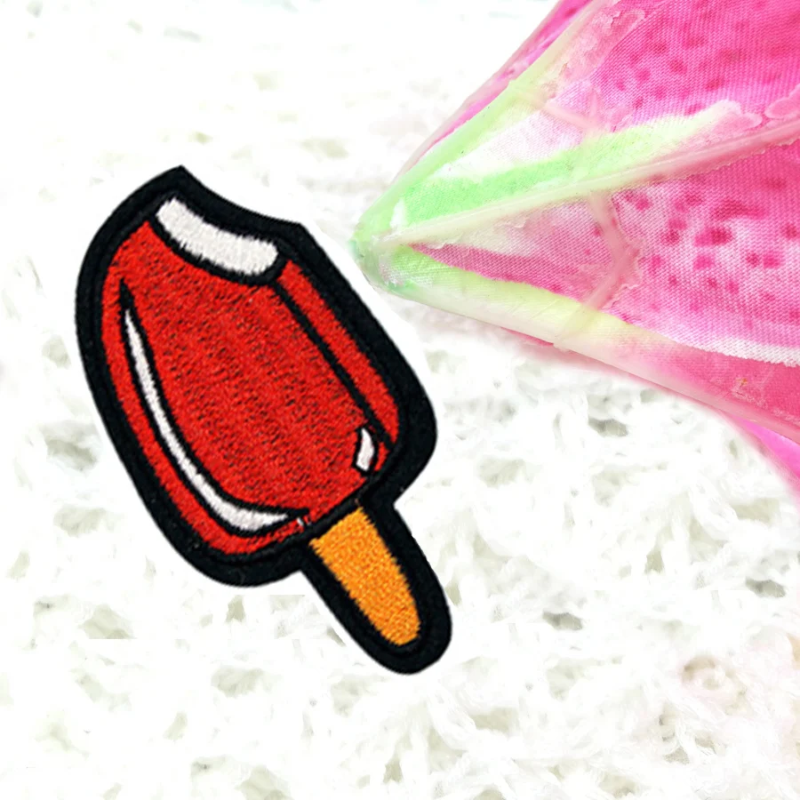 Нашивки для одежды красное мороженое термоклейкие нашивки аппликация утюга
