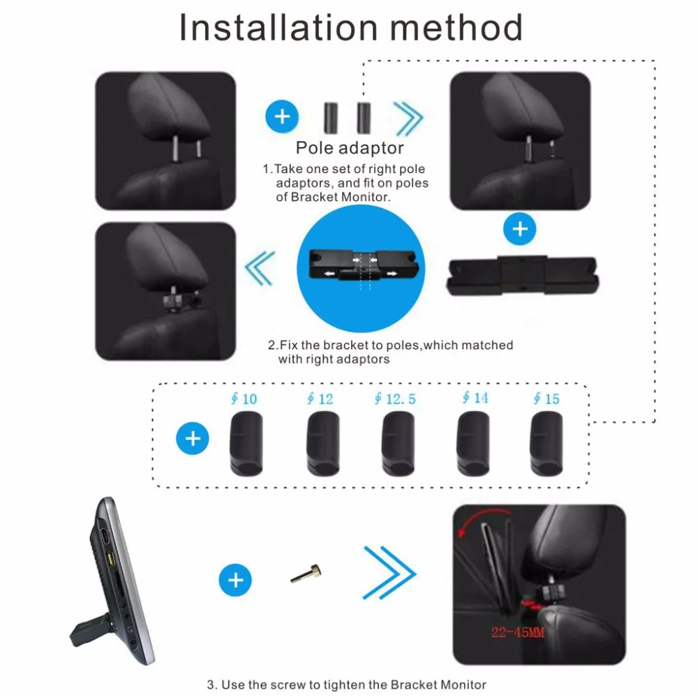 

9 inch Digital Touch Screen Car Headrest DVD Player (1 pcs)