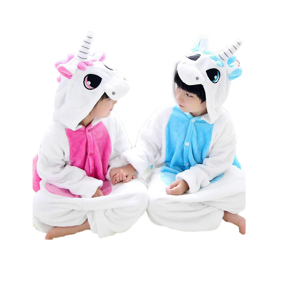 

cute kids one-piece pajamas lovely cartoon unicorn style sleepwear for 3-10yrs children boys girls onesie pajamas night clothes