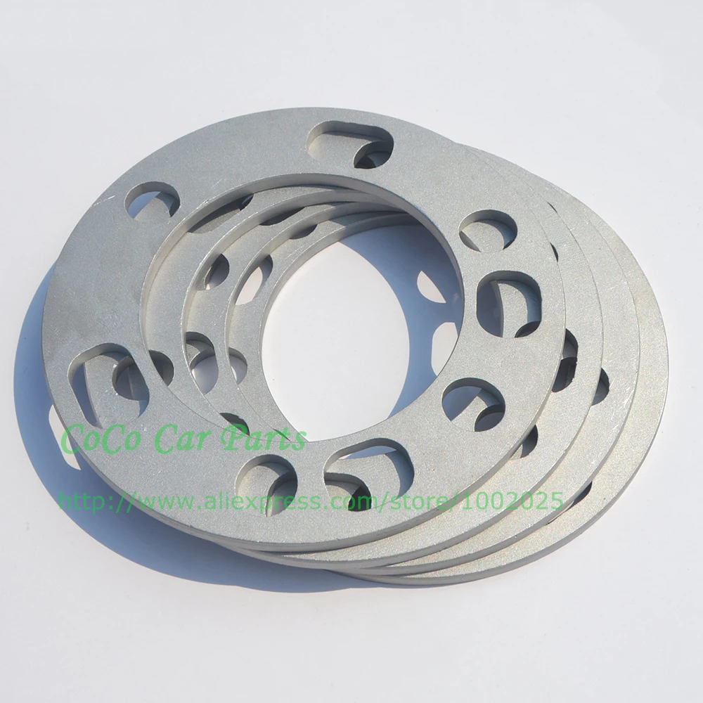 4 шт. Универсальный Литые алюминиевые колесные проставки прокладки тарелки 6 мм ET