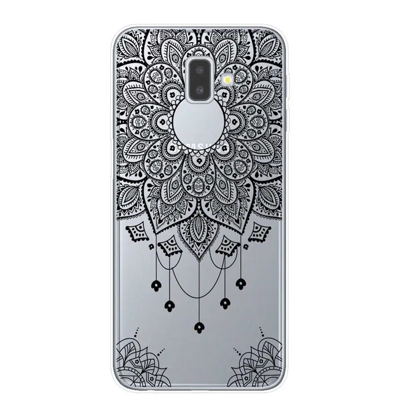 T6409 Сексуальный цветочный чехол для телефона, чехол для samsung J3, J5, J7,, J4, J6 Plus,, Note 8, 9, 10 Pro, чехол, кружевной цветок, мандала, чехол s Capa - Цвет: T6409
