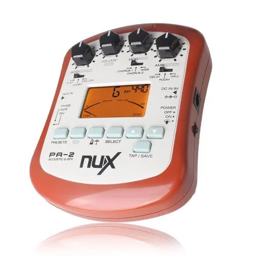 NUX PG-2/PA-2 портативная электрическая/Акустическая гитара портативная хор флангер тремоло Гитара педаль эффектов и тюнер метроном