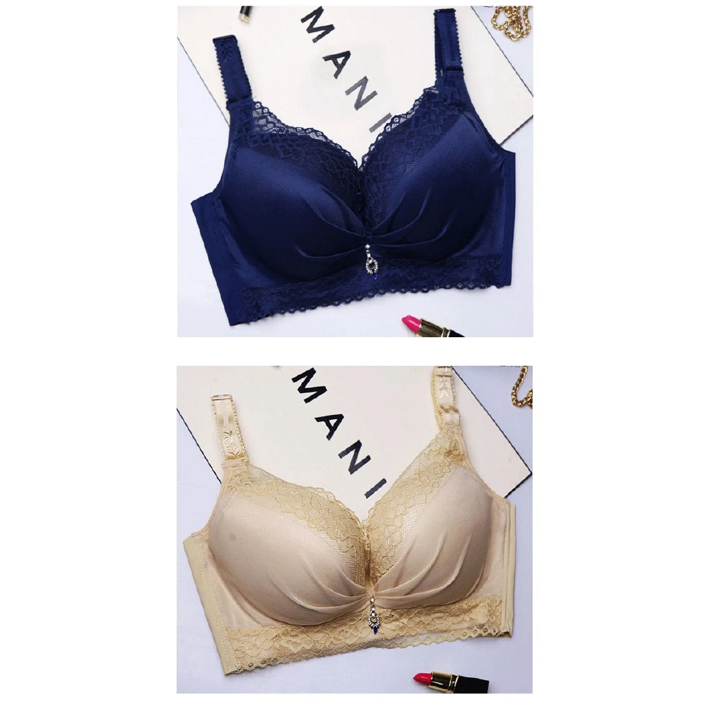 Women Over Size Bra Female Thin Sexy Lace No Steel Ring Underwear Plus | Женская одежда