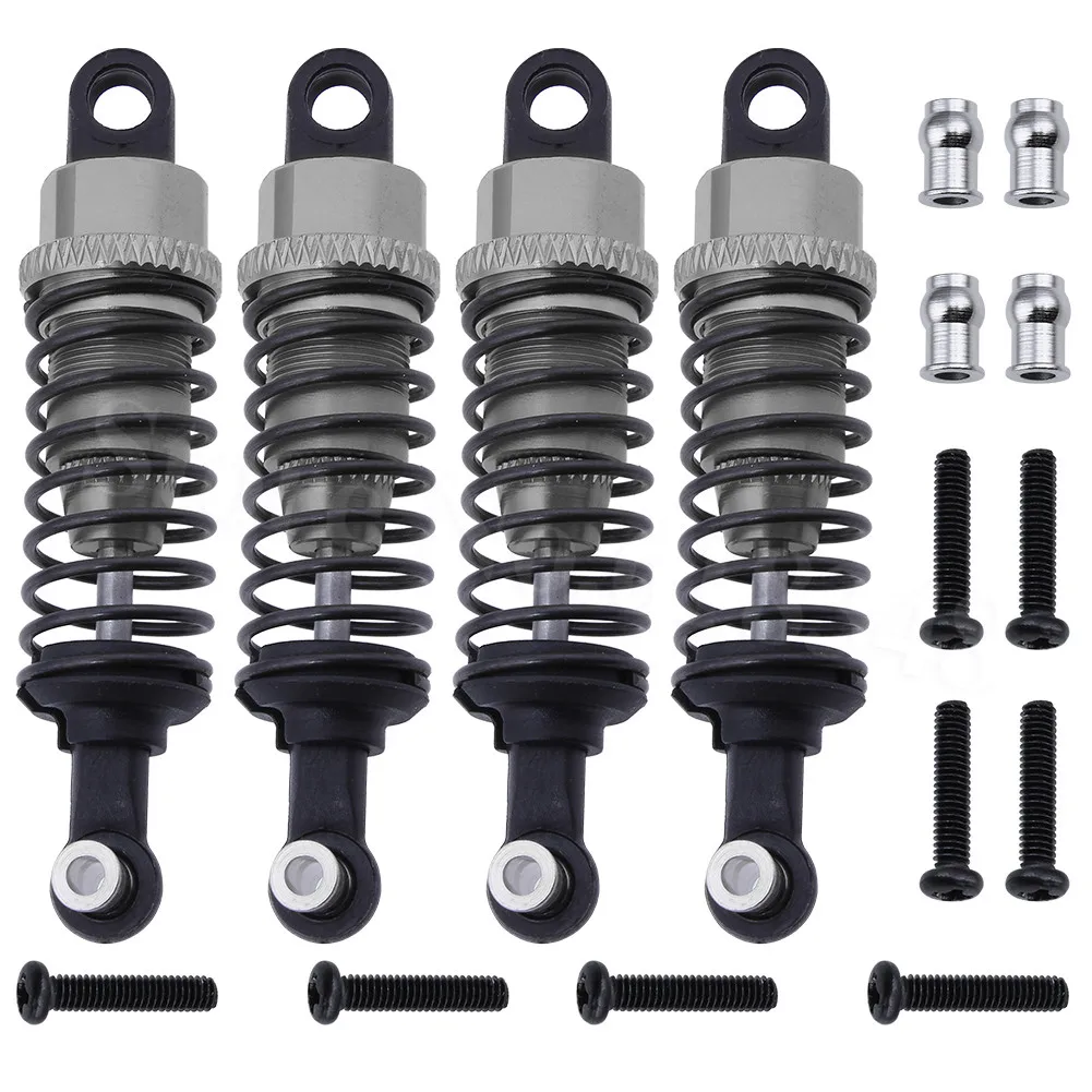 Titanium 4-Pack 1/18 WLtoys A959 обновленные части алюминиевый амортизатор для A949 A969 A979 K929 Замена A949-55 RC автомобиль - Цвет: Titanium