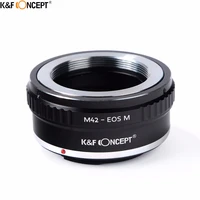 kf concept camera lens adapter ring of brassaluminum fit for m42 mount lens to for canon eos m ef m camera body