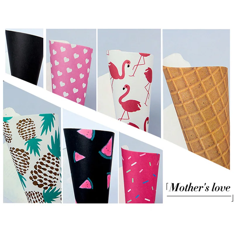 10 шт. 16x9 см для изготовления конусов мороженого ролл Бумага Свежий букет