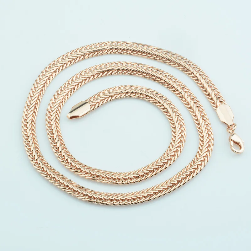 Ожерелье из розового золота 24 дюйма 20 дюймов 6 мм 585 пробы|chain roller|chain shirtjewelry component |