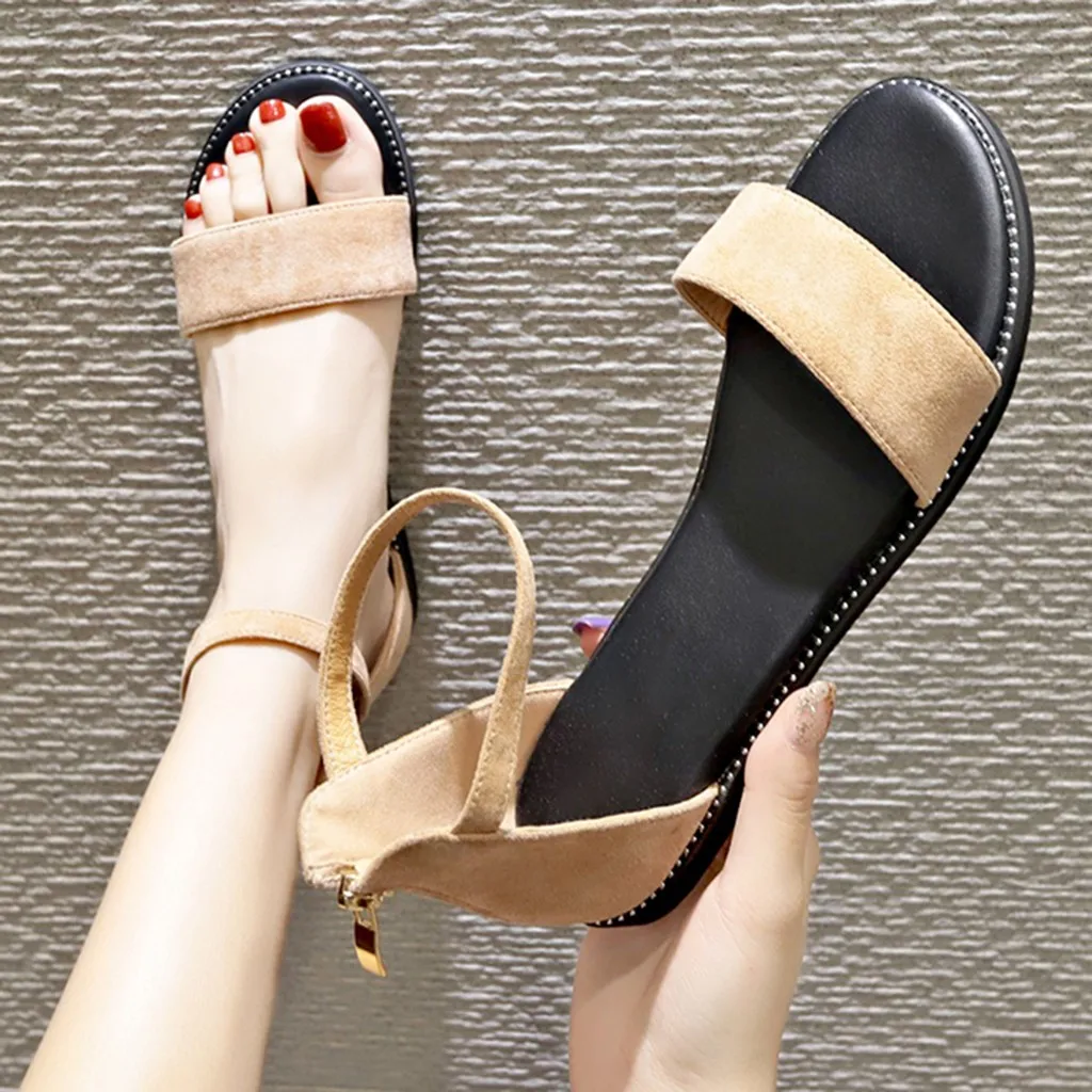 Sandalias mujer женские повседневные Элегантные летние пляжные сандалии на плоской