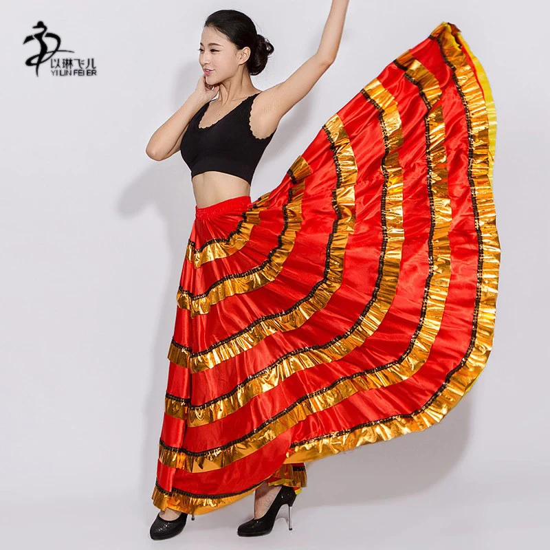 FamencoSkirt 20197 новая Цыганская юбка/юбка для танца живота/летящая юбка/Фламенко/танец живота