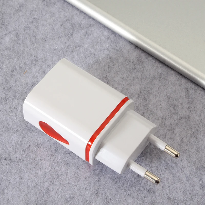 EU Plug 2 порта светодиодный зарядное устройство от сети переменного тока с usb