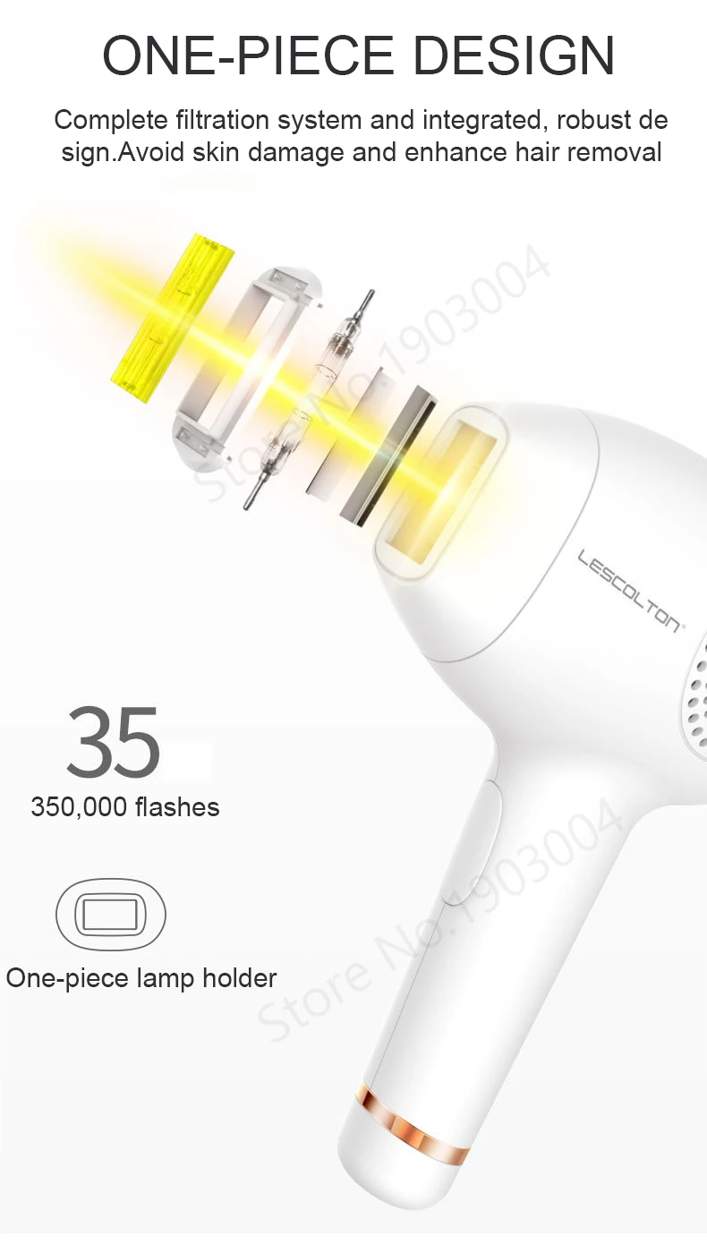 Lescolton IPL эпилятор, постоянное лазерное удаление волос с ЖК-дисплеем, лазерный триммер для бикини, фотоэпилятор