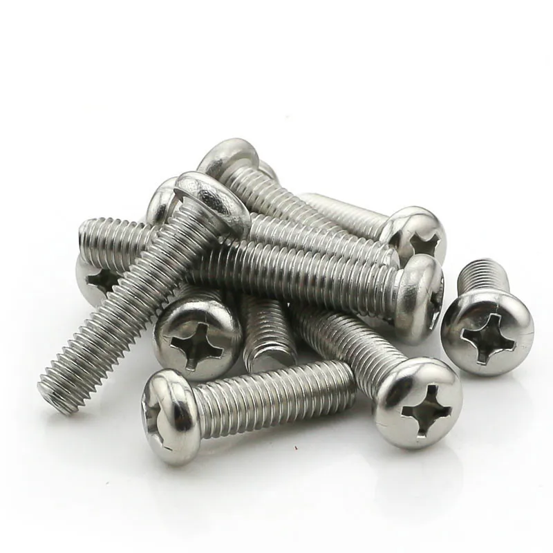 10PCS-M6*8/10/12/14 .. 35 5PCS-M6*40/45... 100 GB818 304 нержавеющая сталь круглая головка винт болт круг