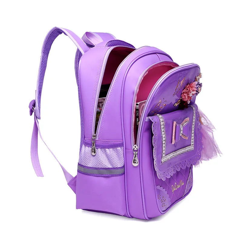 children school bags for teenagers girls princess backpack kids waterproof satchel PU schoolbags mochila | Багаж и сумки