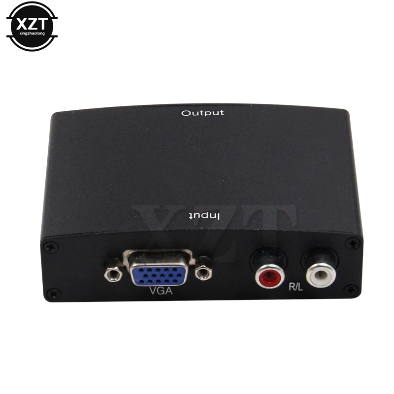 Преобразователь VGA + R/L в HDMI HD HDTV видеоадаптер с RCA фоносом стерео аудио для ПК