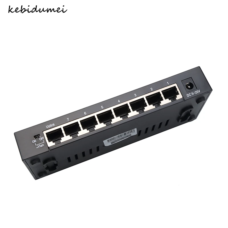 Высокопроизводительный умный гигабитный коммутатор Kebidumei 8 портов 10/100/1000 Ethernet