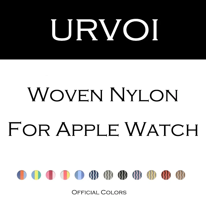 Ремешок URVOI для Apple Watch series 5 4 3 2 1 тканый нейлоновый ремешок iWatch с классической