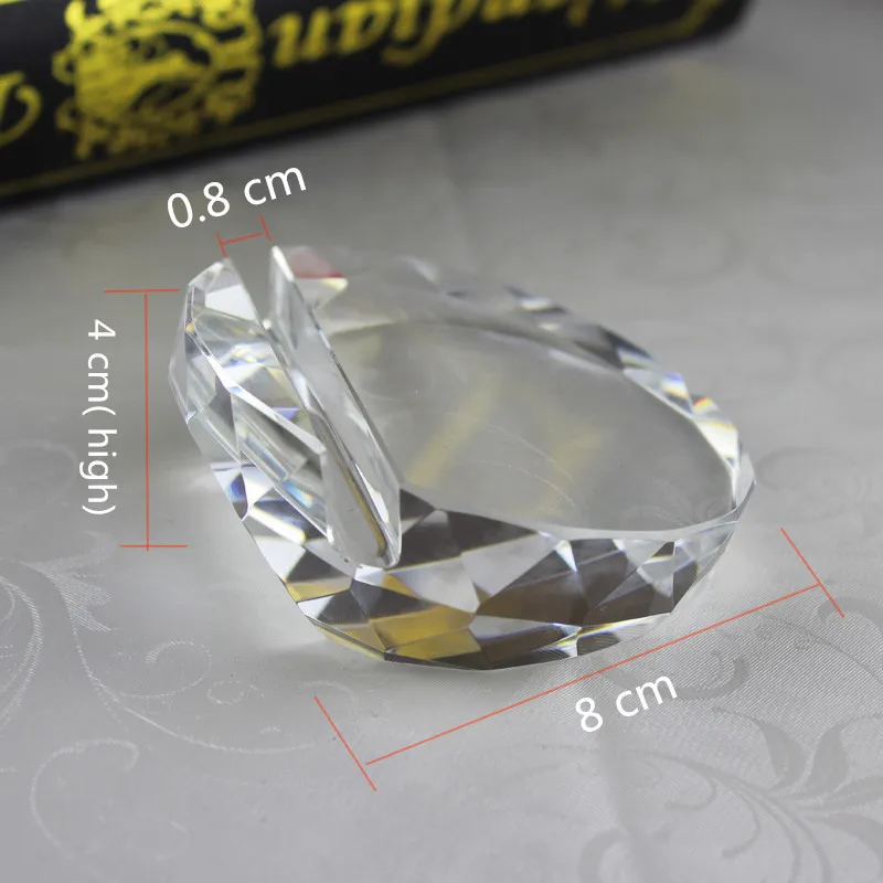 Хрустальный стеклянный граненый держатель для карт в форме шара Paperweight