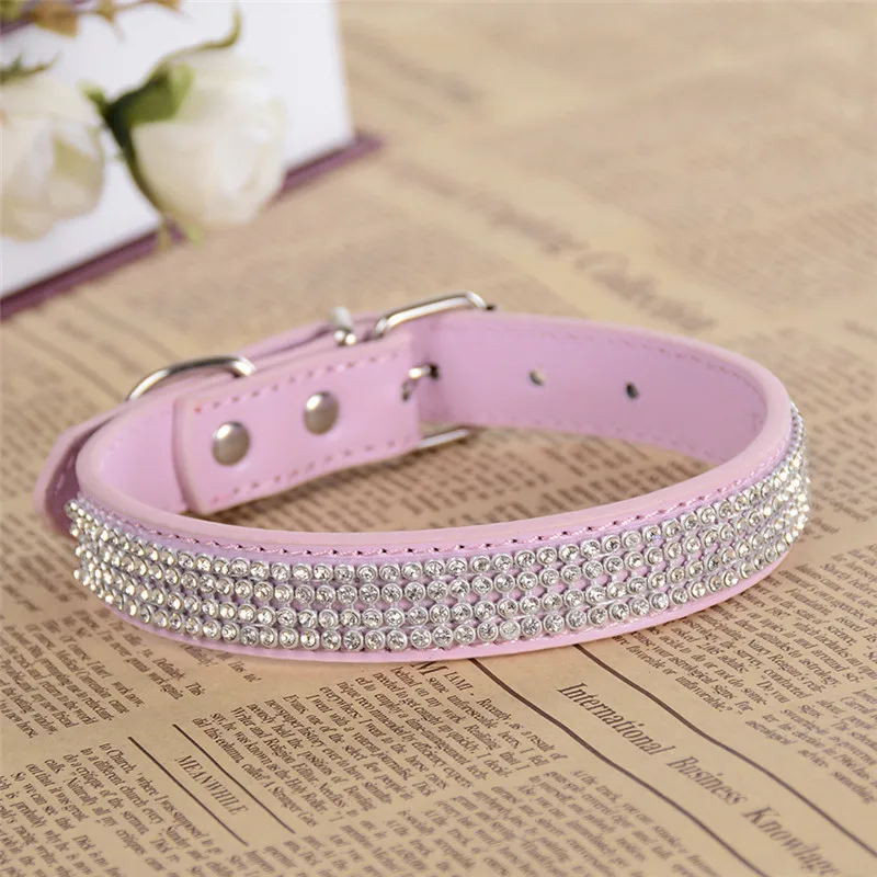 ошейники для собак все Bling Diamante из искусственной кожи со стразами кошка мелких