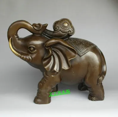 A Lucky Elephant suck money Seiko copper as ornaments on a large number of elephants is 30 cm long | Дом и сад