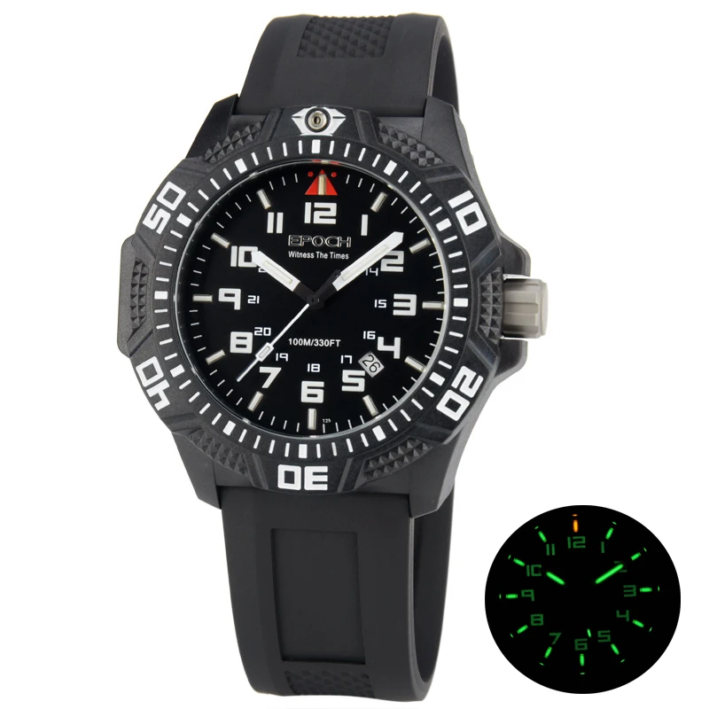 Военно спортивный трития световой наручные часы водонепроницаемый кварцевые